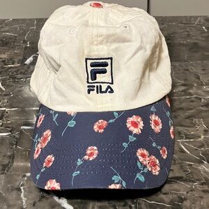 Fila Floral Cap - White and Blue